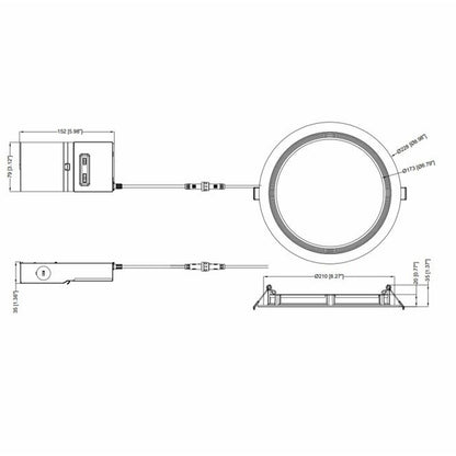 Halco 89173 13W/15W/18W LED Dimmable Fixture Commercial Slim Downlight