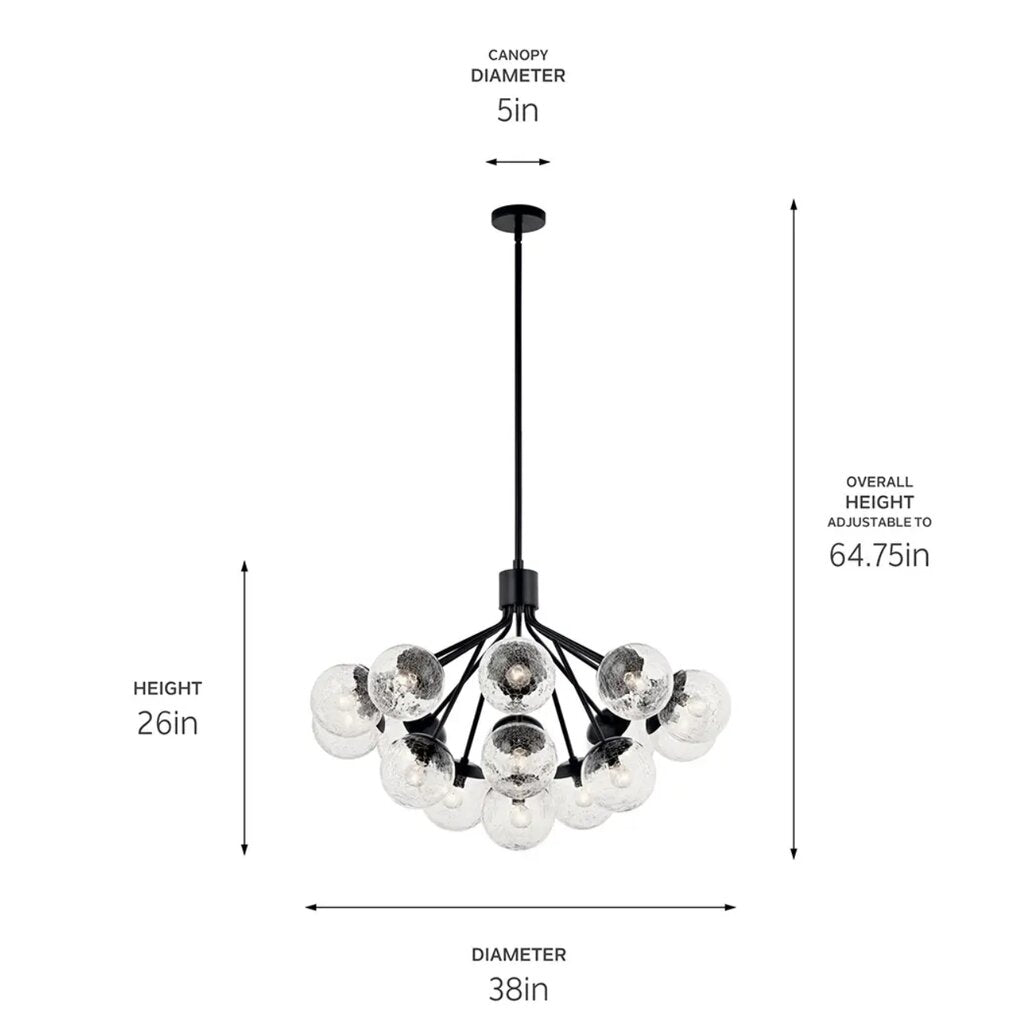 Kichler 52702BK Fixture Silvarious Chandelier