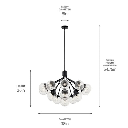 Kichler 52702BK Fixture Silvarious Chandelier