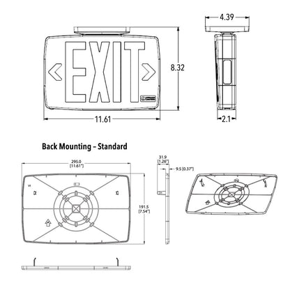 Lithonia LQM S W RG MVOLT M6 LED Fixture LQM Exit Sign Switchable