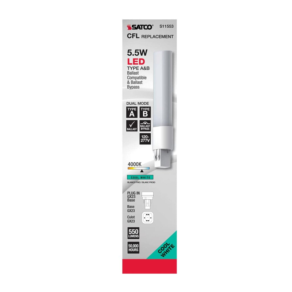 10 pack - Satco S11553 5.5W LED Light Bulb