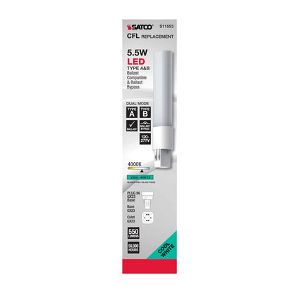 10 pack - Satco S11553 5.5W LED Light Bulb