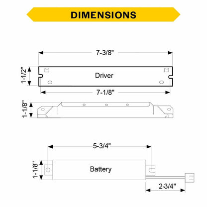 Halco 10310 LED Fixture Battery Backup Emergency 8W 120 277V LiFePO4