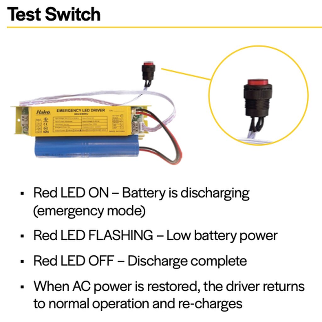Halco 10310 LED Fixture Battery Backup Emergency 8W 120 277V LiFePO4