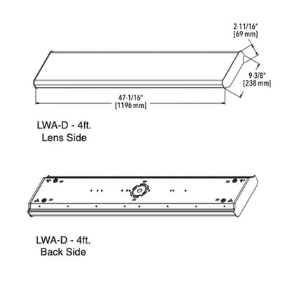 Halco 10301 46W LED Dimmable Fixture ProLED Wrap Architectural