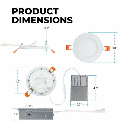 TCP L9EL4DCCT5 Edge Lit Fixture 4” EDGE-LIT SNAP-IN DOWNLIGHT 5