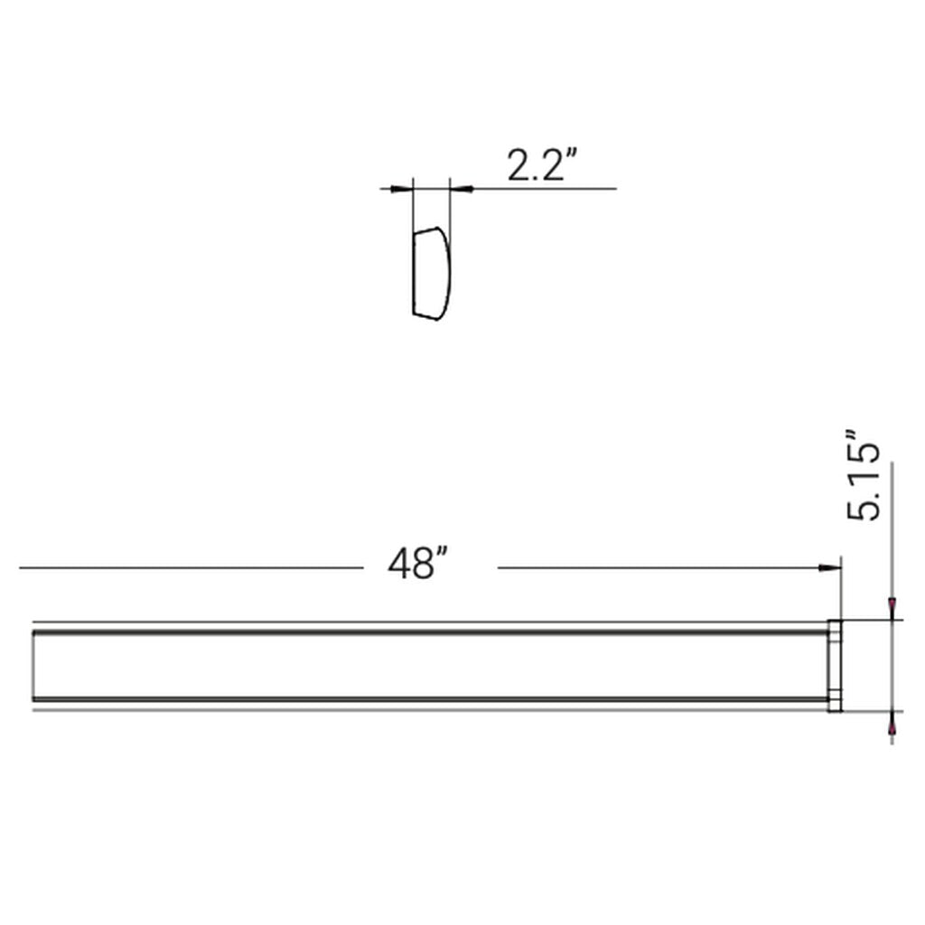 Sunlite 85288-SU 40W LED Troffer Fixture 48" Linear Wraparound Wrap