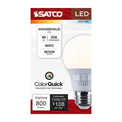 Satco S11771R1 9W A19 LED Light Bulb