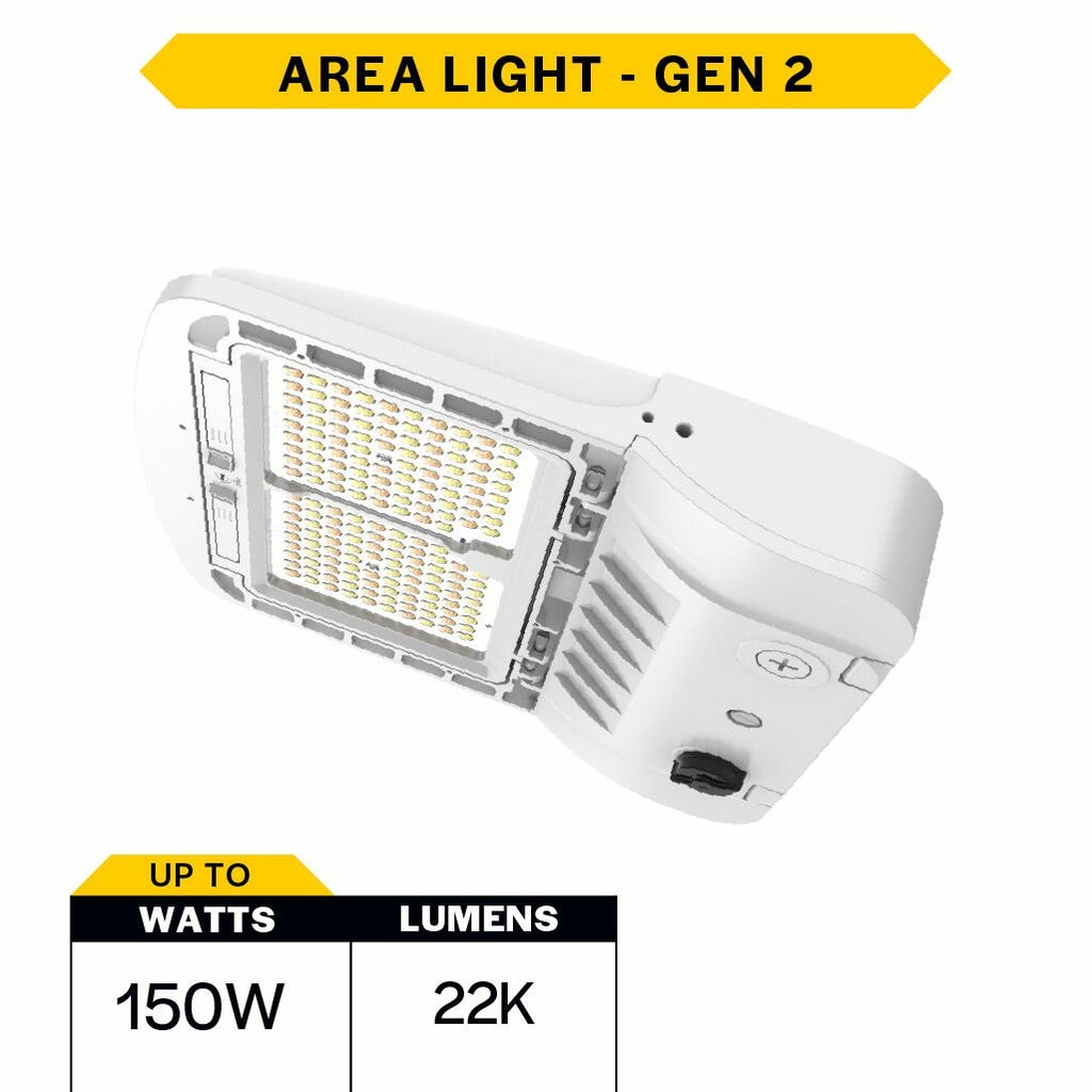 Halco 25404 150W LED Dimmable Fixture Sektor Area Light G2 Lumen