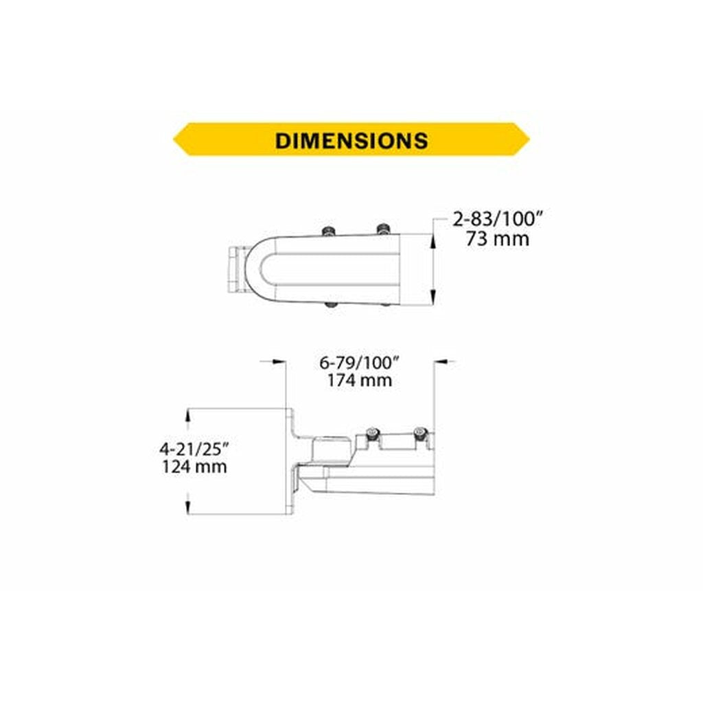 Halco 24989 SekTor Slipfit Knuckle Mount White (for SAL2 Area Light