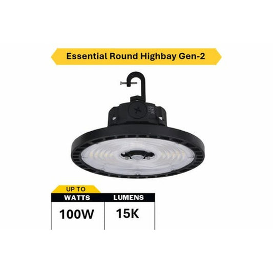Halco 37310 60W/80W/100W LED Dimmable Fixture Essential Round Highbay