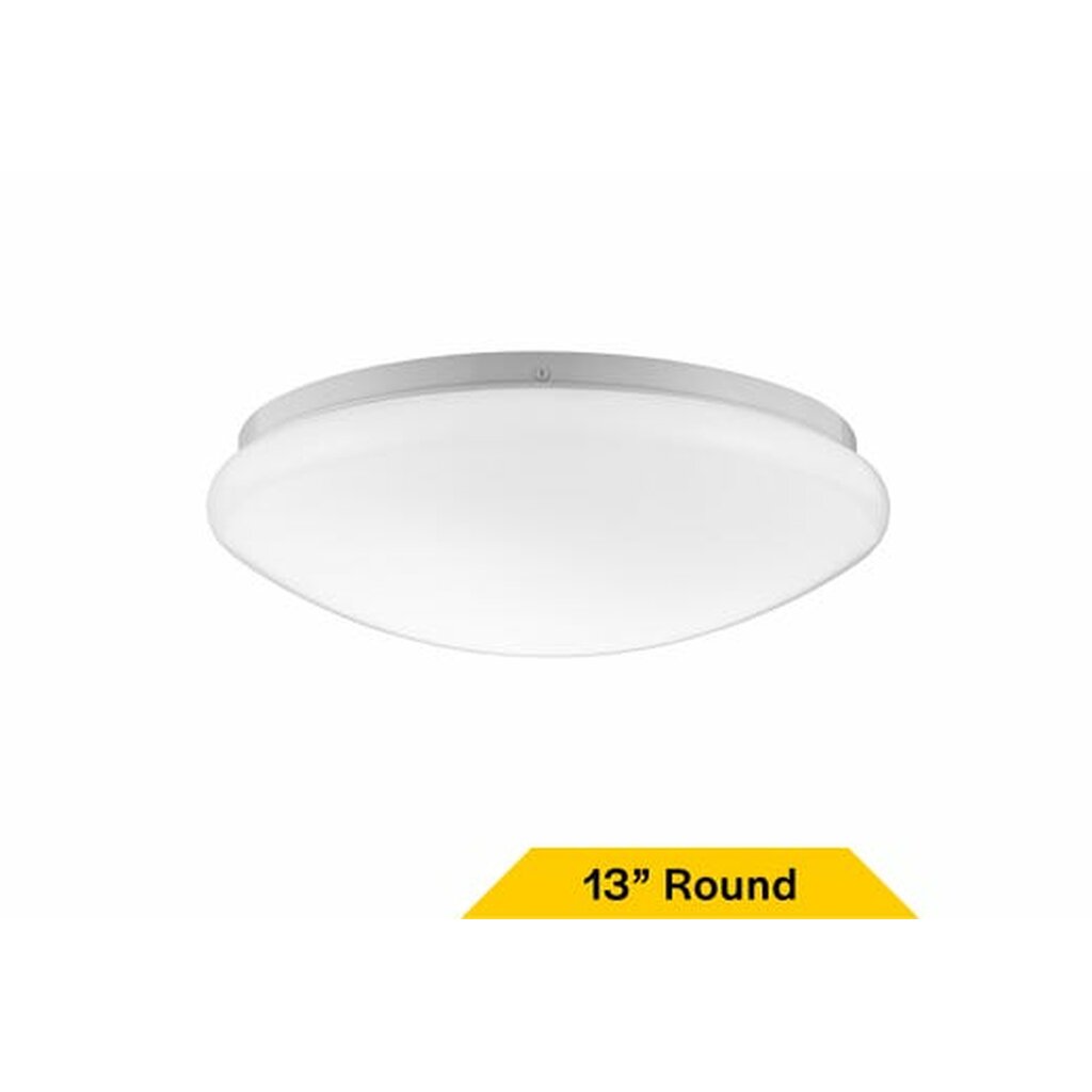 Halco 90274 21W LED Dimmable Fixture Flush Mount White Mushroom 13"