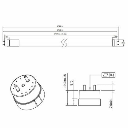 25 pack - Halco 87216 14W T8 LED Light Bulb