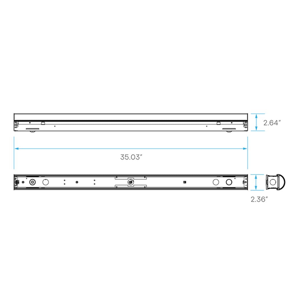 Luxrite LR25183 25W LED Dimmable Fixture Linear Strip Light – 36"