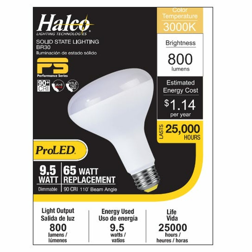 Halco 80279 9.5W BR30 LED Light Bulb