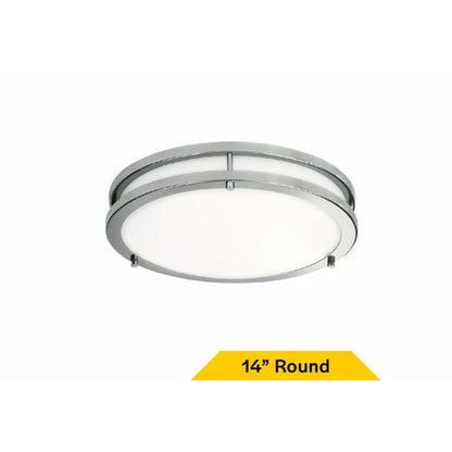 Halco 90271 21W LED Dimmable Fixture Flush Mount Brushed Nickel Double