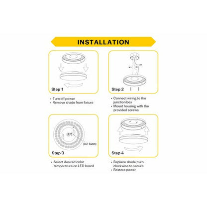 Halco 90327 25W LED Dimmable Fixture Flush Mount Brushed Nickel Trim