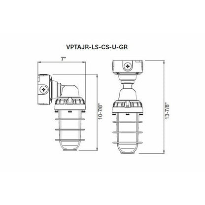 Halco 12556 10W/20W LED Dimmable Fixture Vaportight Adjustable Arm