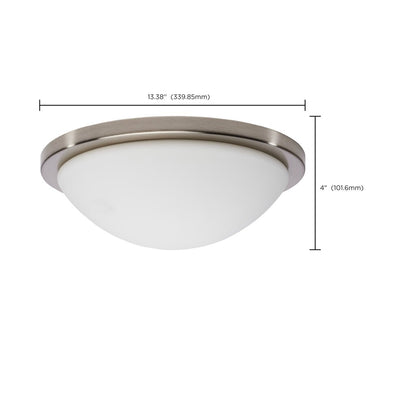 Satco 62-1843 18W LED Dimmable Fixture Button - 13 Inch Flush Mount