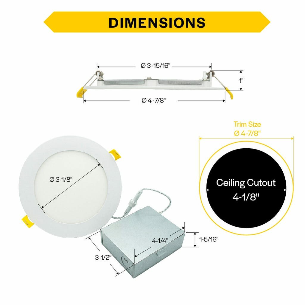 Halco 89093 10W LED Dimmable Fixture ProLED Select Slim Downlight 4in