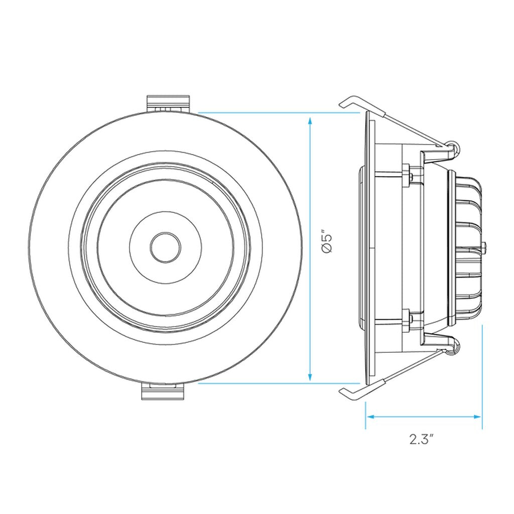Luxrite LR23304 15W LED Dimmable Fixture 4" GIMBAL ROUND CANLESS