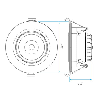 Luxrite LR23304 15W LED Dimmable Fixture 4" GIMBAL ROUND CANLESS