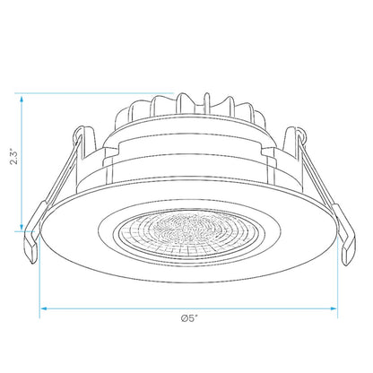 Luxrite LR23304 15W LED Dimmable Fixture 4" GIMBAL ROUND CANLESS