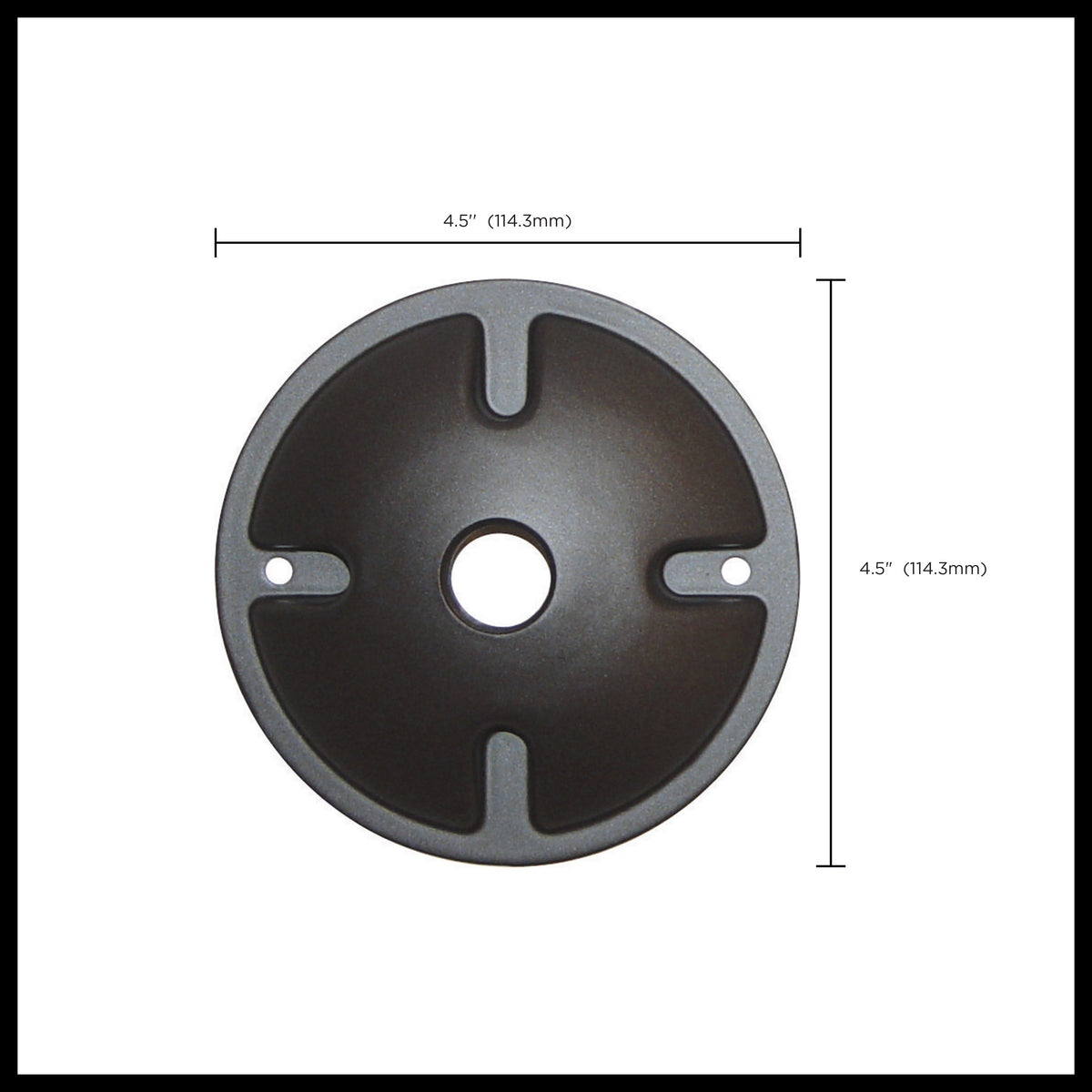 Nuvo 60-675 1-Light Die Cast Mounting Plate, Dark Gray