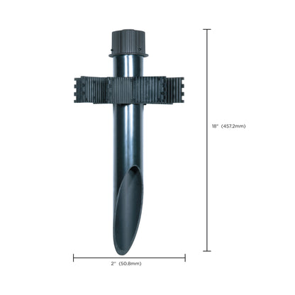 Nuvo 60-677 2 Inch Diameter Mounting Post, PVC, Dark Gray
