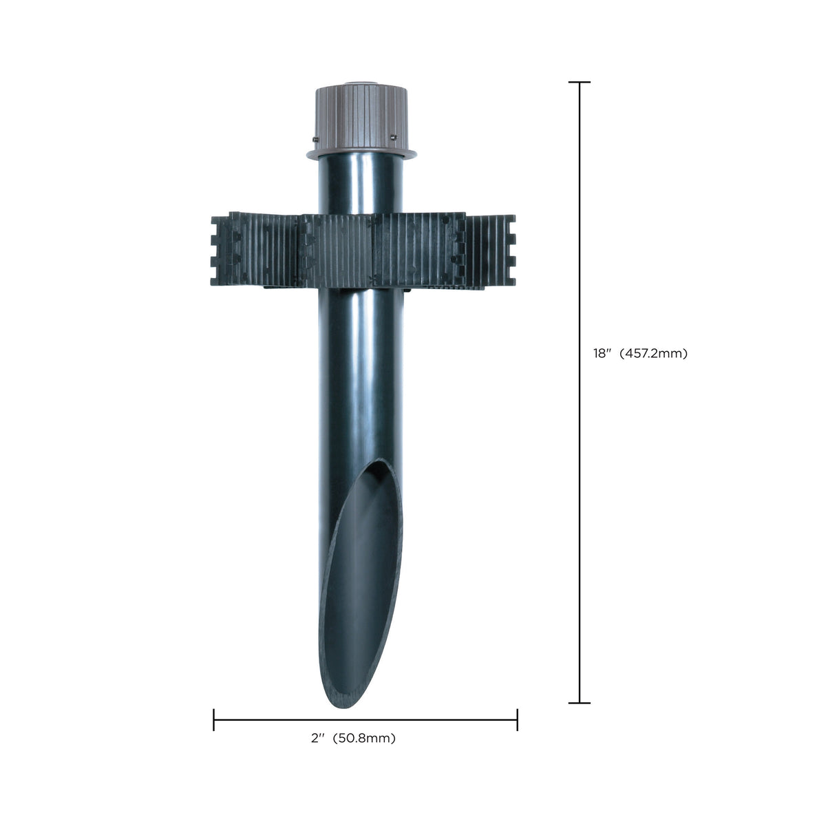 Nuvo 60-679 2 Inch Diameter Mounting Post, PVC, Light