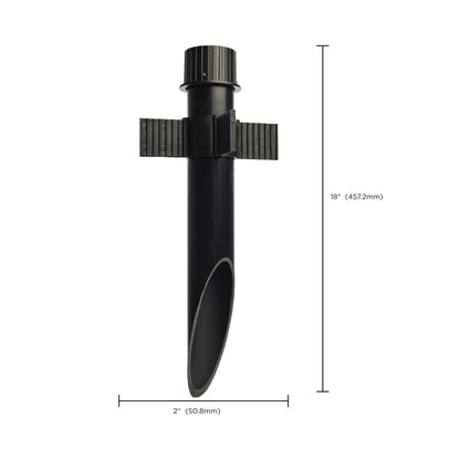 Nuvo 60-681 2 Inch Diameter Mounting Post, PVC, Matte Black