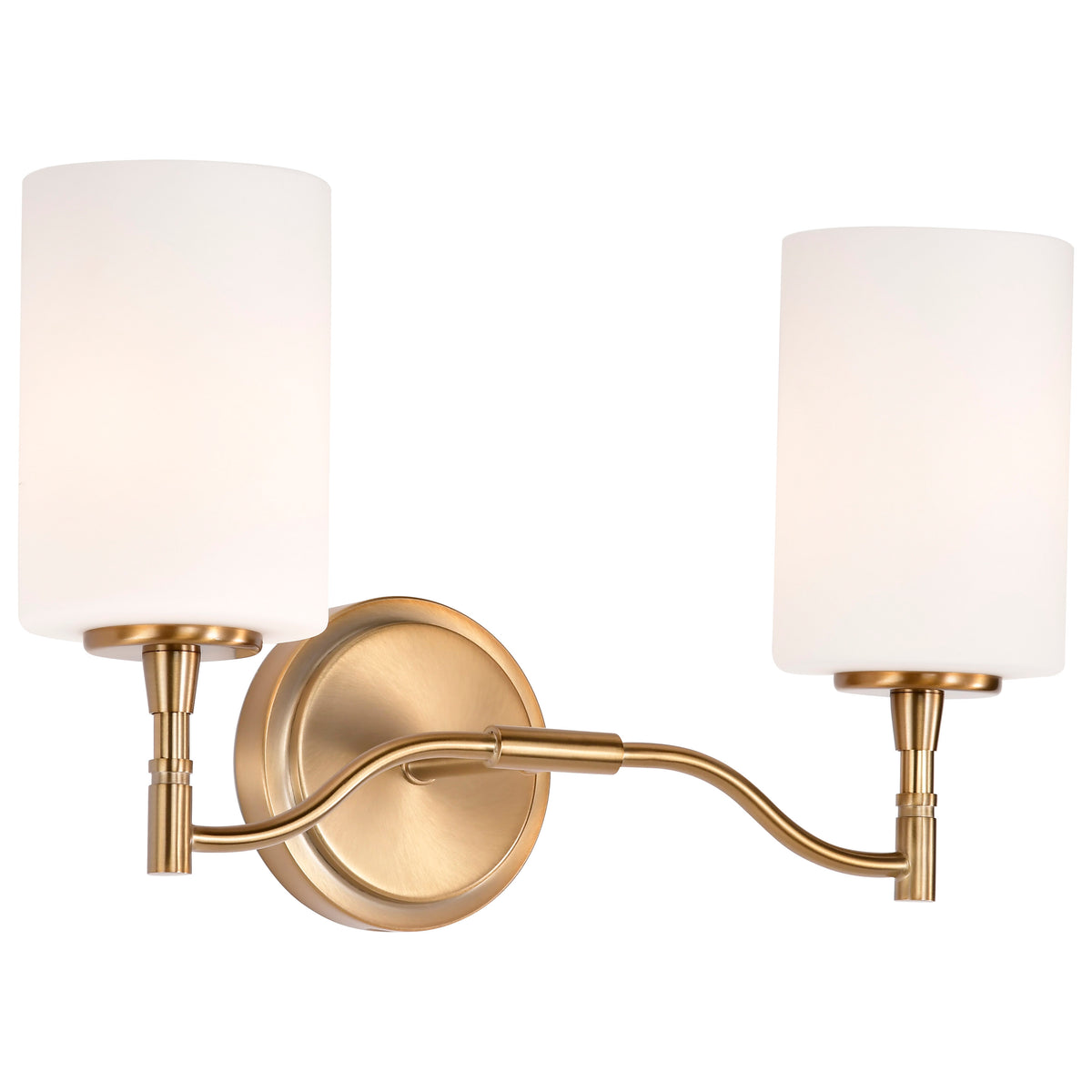 Nuvo 60-8202 Liam, 2 Light Vanity, Burnished Brass