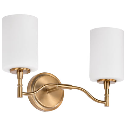 Nuvo 60-8202 Liam, 2 Light Vanity, Burnished Brass