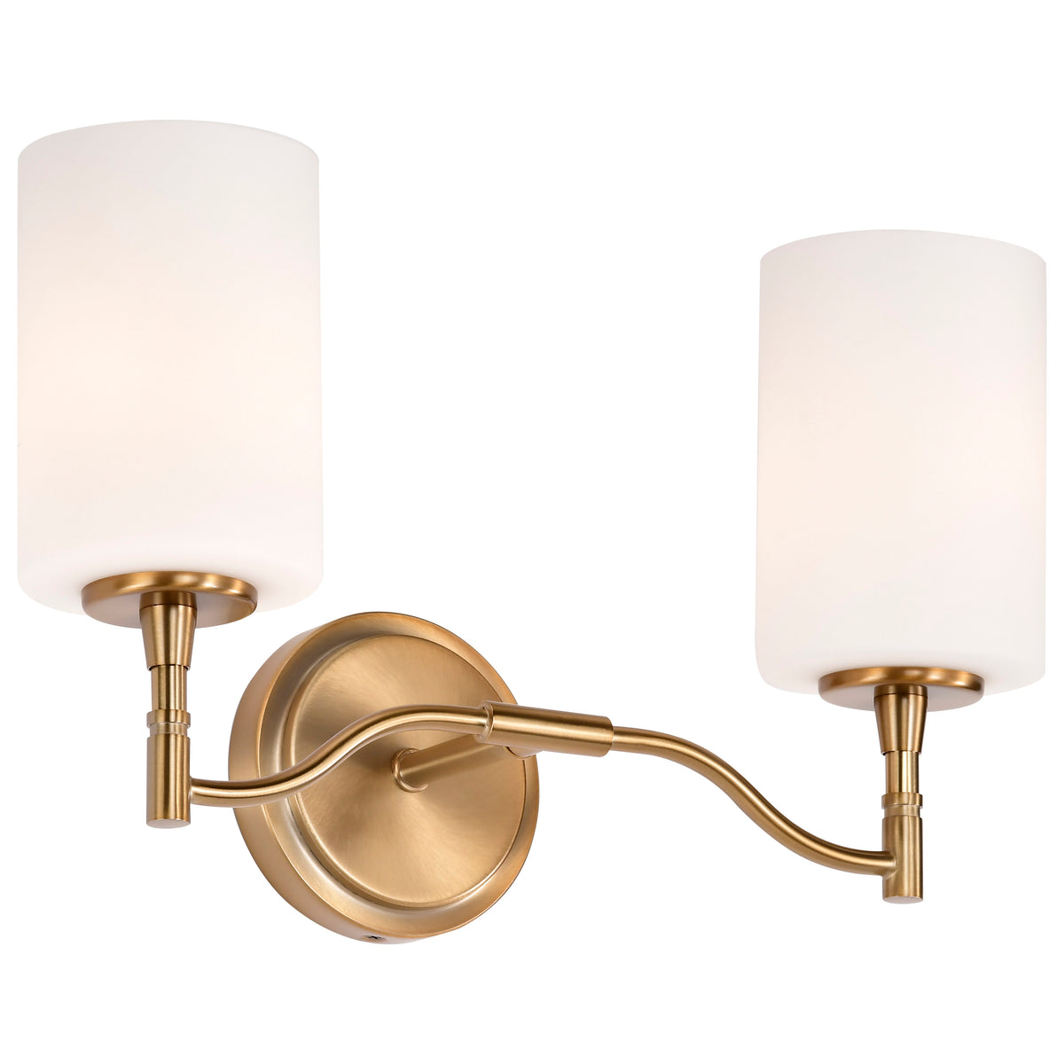 Nuvo 60-8202 Liam, 2 Light Vanity, Burnished Brass