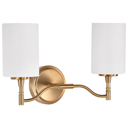 Nuvo 60-8202 Liam, 2 Light Vanity, Burnished Brass