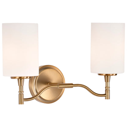 Nuvo 60-8202 Liam, 2 Light Vanity, Burnished Brass