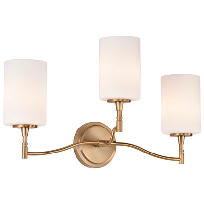 Nuvo 60-8203 Liam, 3 Light Vanity, Burnished Brass