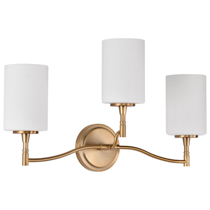 Nuvo 60-8203 Liam, 3 Light Vanity, Burnished Brass