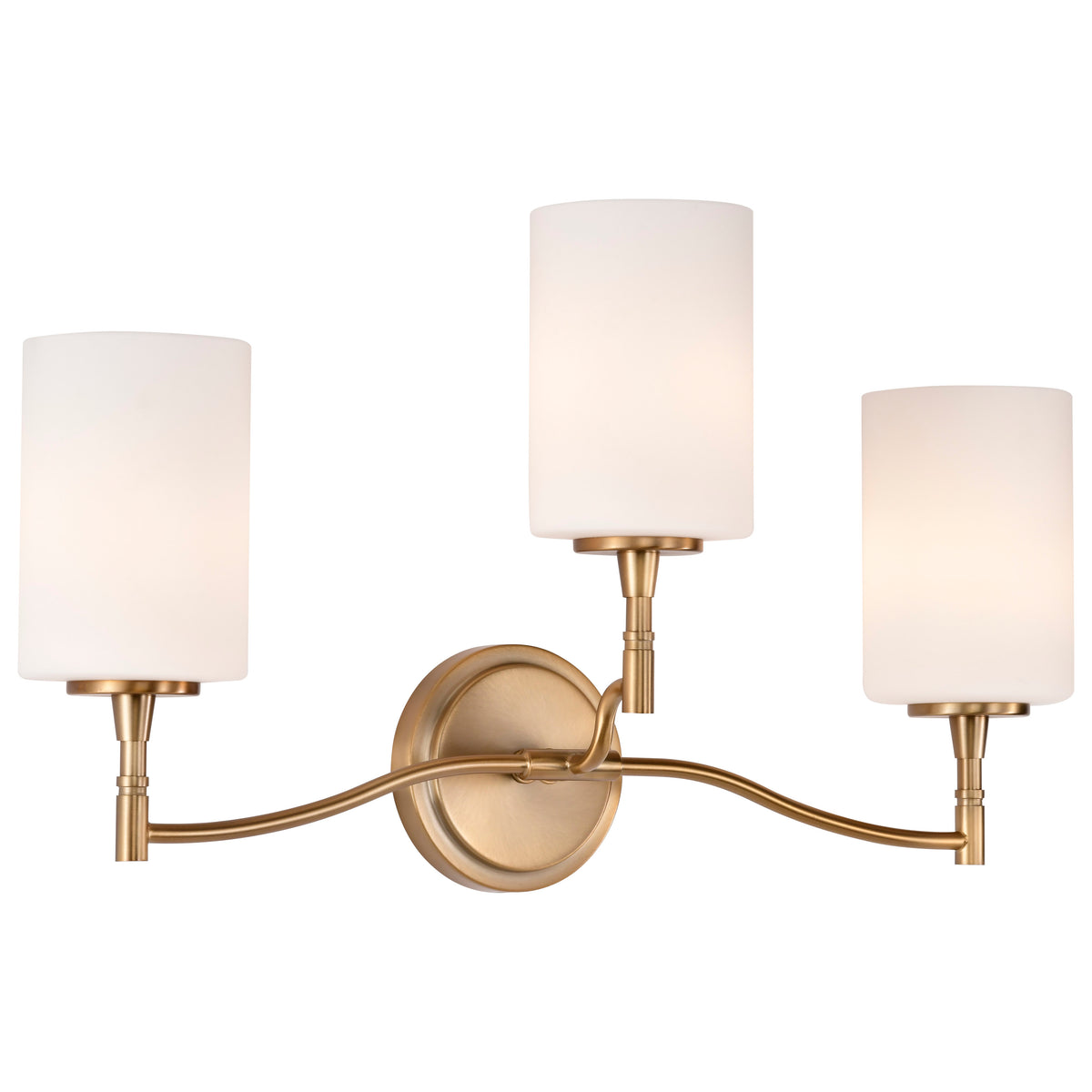 Nuvo 60-8203 Liam, 3 Light Vanity, Burnished Brass
