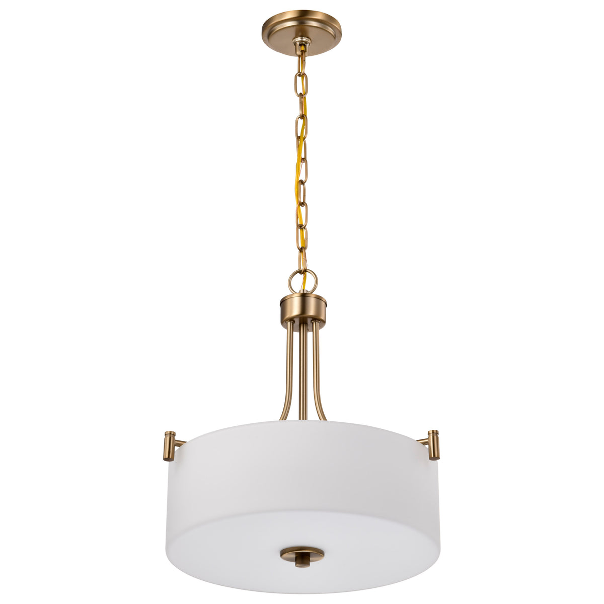 Nuvo 60-8204 Liam, 3 Light Pendant, Burnished Brass