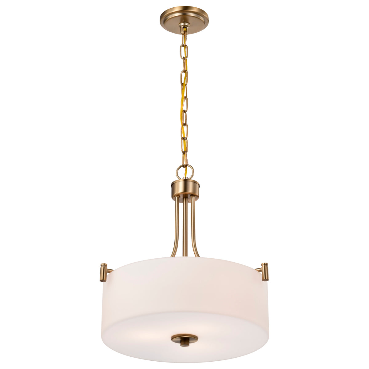 Nuvo 60-8204 Liam, 3 Light Pendant, Burnished Brass