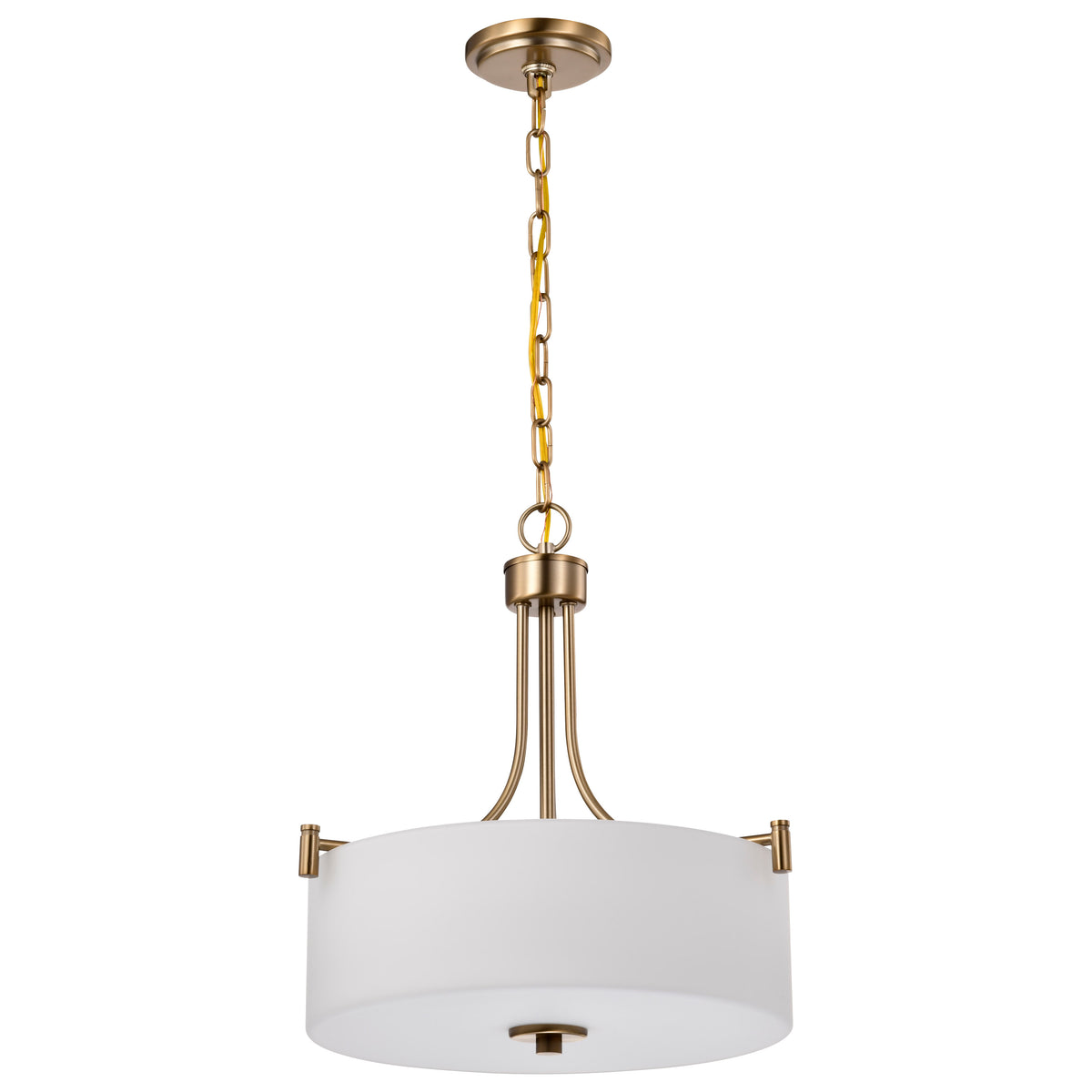 Nuvo 60-8204 Liam, 3 Light Pendant, Burnished Brass