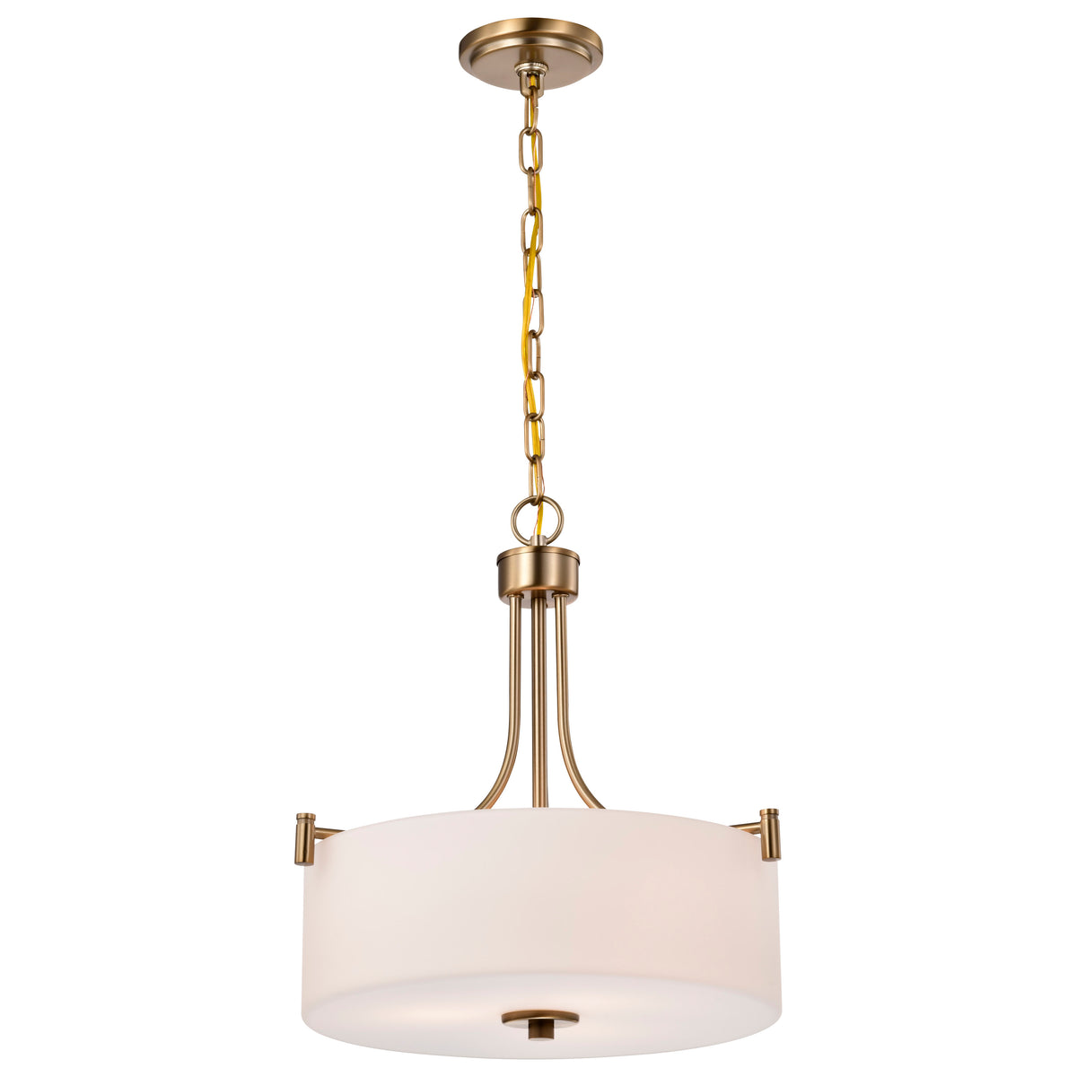 Nuvo 60-8204 Liam, 3 Light Pendant, Burnished Brass