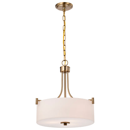 Nuvo 60-8204 Liam, 3 Light Pendant, Burnished Brass