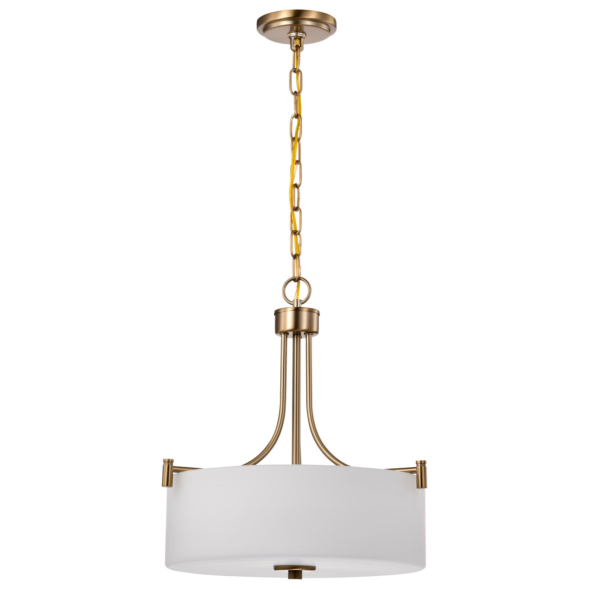 Nuvo 60-8204 Liam, 3 Light Pendant, Burnished Brass