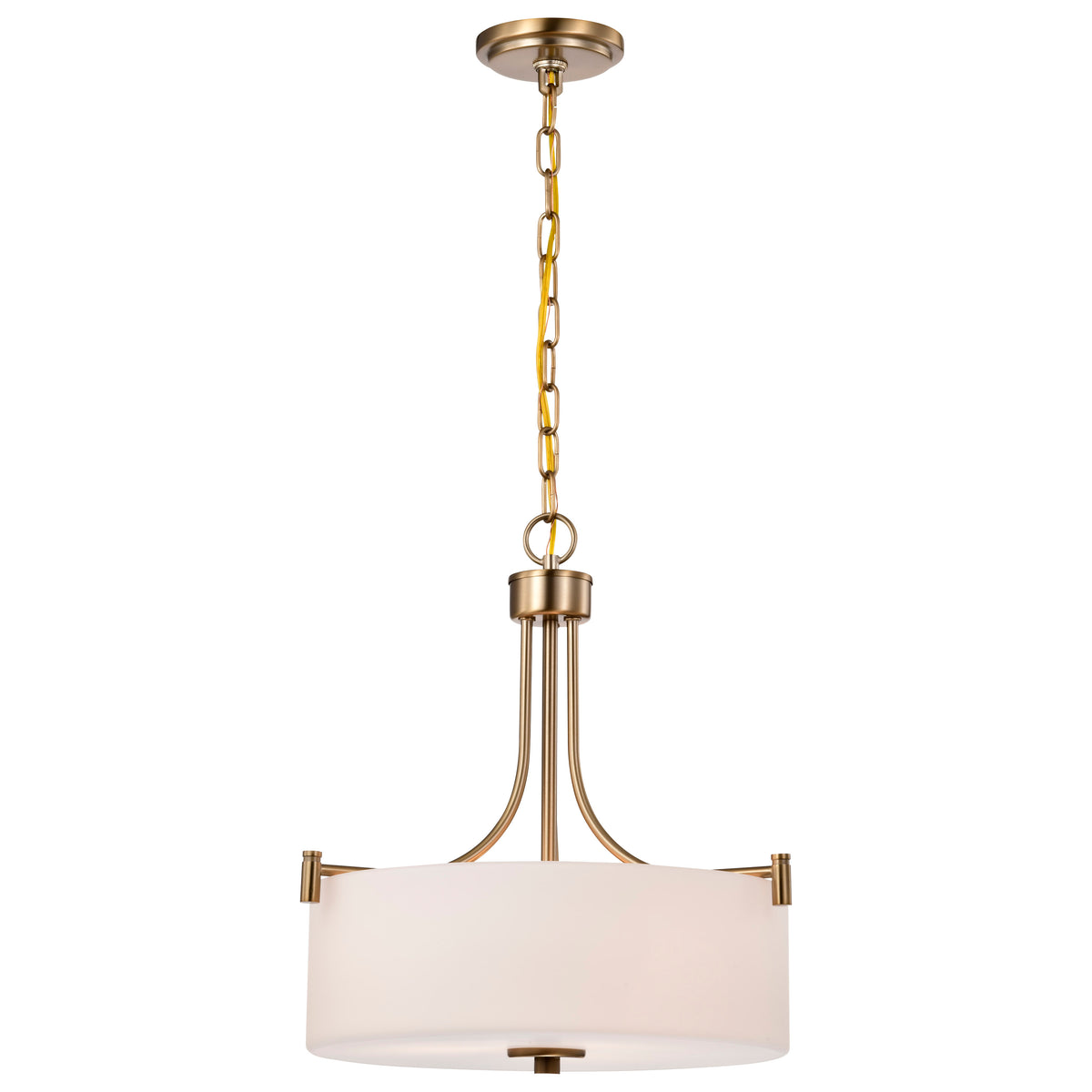 Nuvo 60-8204 Liam, 3 Light Pendant, Burnished Brass