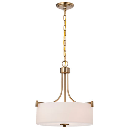 Nuvo 60-8204 Liam, 3 Light Pendant, Burnished Brass