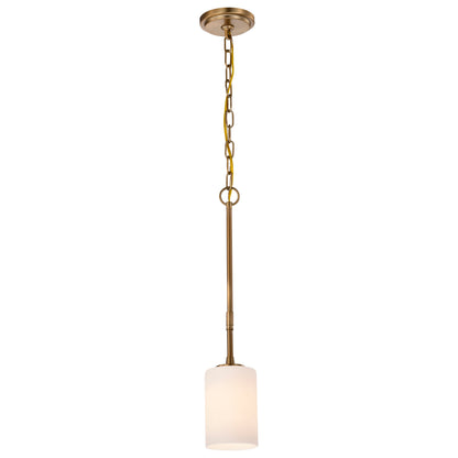 Nuvo 60-8205 Liam, 1 Light Mini Pendant, Burnished Brass