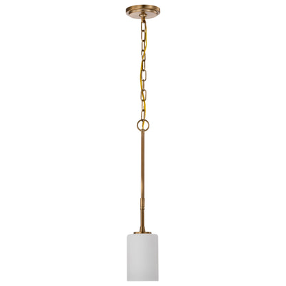 Nuvo 60-8205 Liam, 1 Light Mini Pendant, Burnished Brass