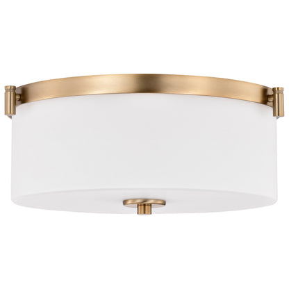 Nuvo 60-8207 Liam, 3 Light Flush Mount, Burnished Brass